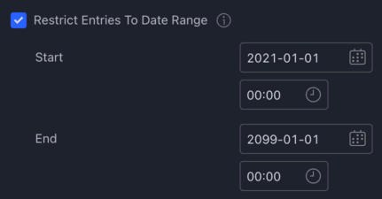 Restrict Entries To Date Range