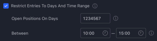 Restrict Entries To Days And Time Range