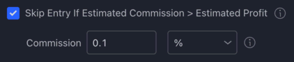 Skip Entry If Estimated Commission > Estimated Profit
