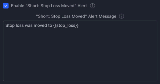 Short Stop Loss moved
